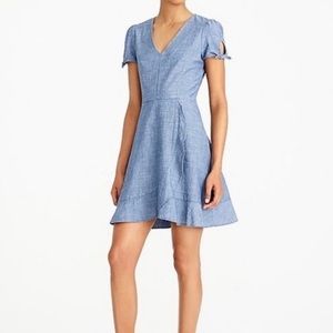 J Crew Chambray Faux wrap Dress